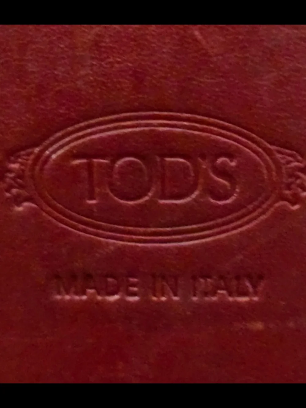 Tod's Red Leather Snap Wallet with Top Stitching